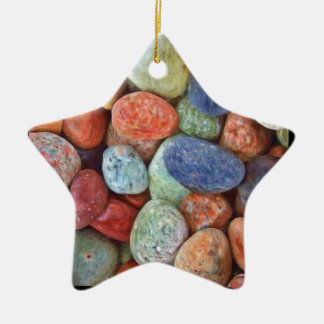 Rock On Multicolored Rocks Ceramic Tree Decoration