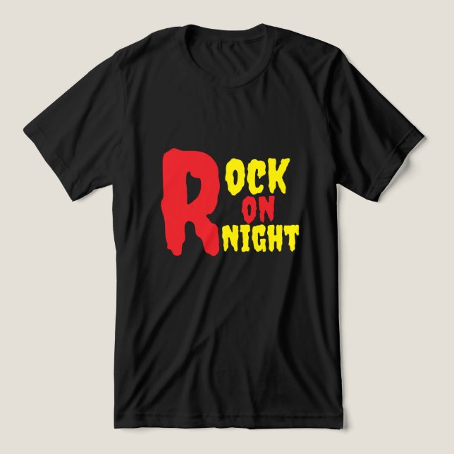 Rock On Night Mens Wear  Tri-Blend Shirt (Design Front)
