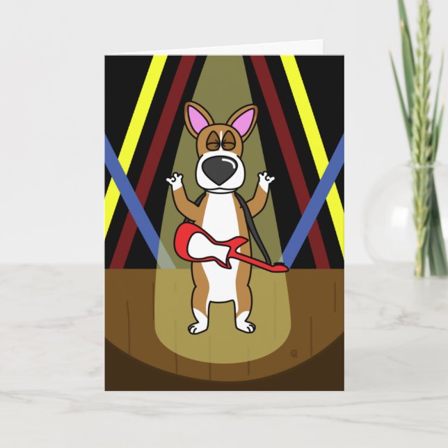 Rock On Pembroke Welsh Corgi Invitation (Front)