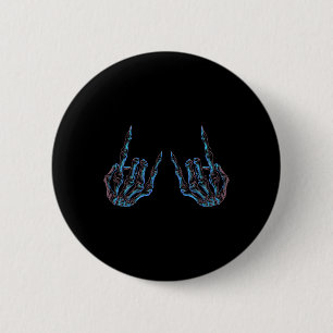 Rock On Rock Star Buddy Concert - Halloween Skelet 6 Cm Round Badge