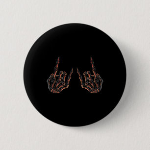 Rock On Rock Star Buddy Concert - Halloween Skelet 6 Cm Round Badge