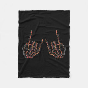 Rock On Rock Star Buddy Concert - Halloween Skelet Fleece Blanket