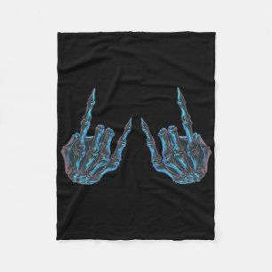 Rock On Rock Star Buddy Concert - Halloween Skelet Fleece Blanket