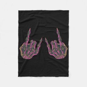 Rock On Rock Star Buddy Concert - Halloween Skelet Fleece Blanket
