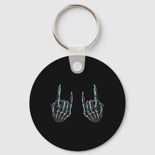 Rock On Rock Star Skeleton Hands - Concert Band Gr Key Ring