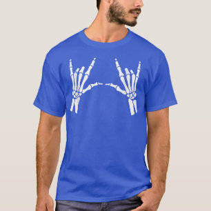 Rock On Rock Star Skeleton Hands Concert, Cool Hal T-Shirt