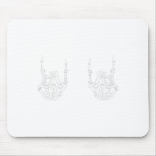 Rock On Rock Star Skeleton Hands Rocker Fun Hallow Mouse Mat