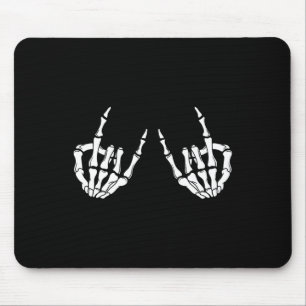 Rock On Rock Star Skeleton Hands Rocker Spooky Hal Mouse Mat
