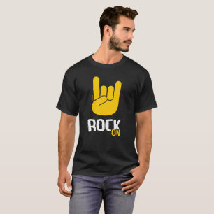 Rock On Rocker t-shirt with Horns symbol