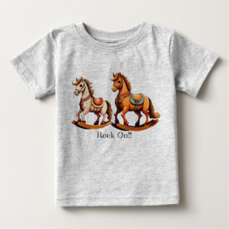 Rock On Rocking Horse Baby T-Shirt