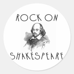 Rock On Shakespeare Classic Round Sticker
