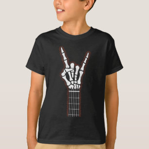 Rock On Skeleton Hand Guitar Gifts T-Shirt