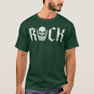Rock On Skeleton Hand Rock and Roll Punk Rock Meta T-Shirt