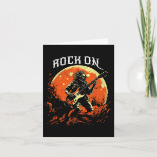 Rock On Skeleton Playing Guitar Rock And Roll Hall Card