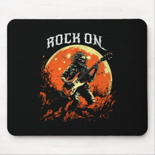 Rock On Skeleton Playing Guitar Rock And Roll Hall Mouse Mat