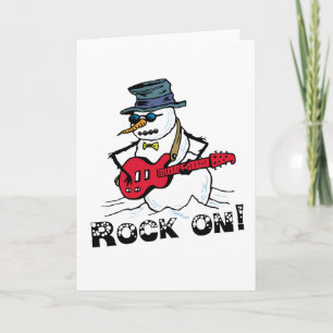 Rock On Snowman Cards