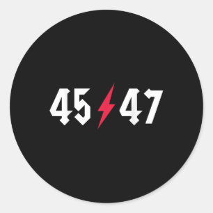 Rock On Trump 45 47 President Trump Rocks  Classic Round Sticker