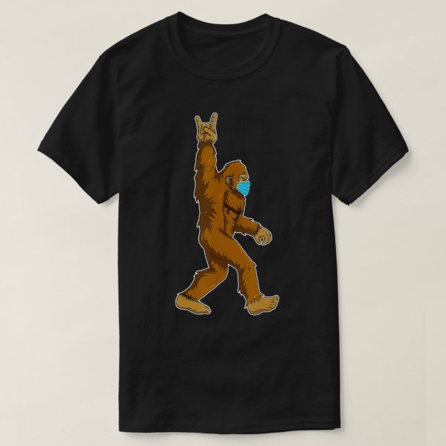 Rock On Wearing Mask Ew People Social Distance Gif T-Shirt (Design Front)