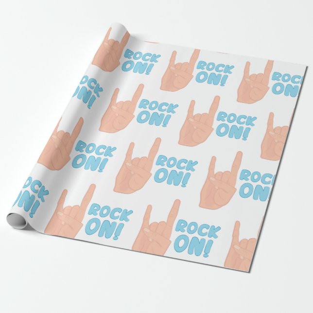 Rock On Wrapping Paper (Unrolled)