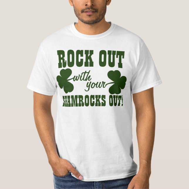 Rock Out on St. Patrick's Day T-Shirt (Front)
