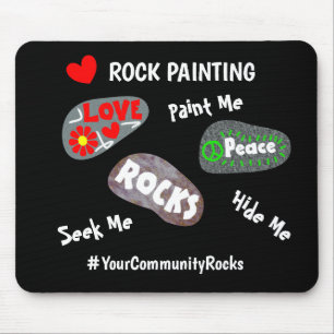 Rock Painting Community Personalised Hashtag Mouse Mat