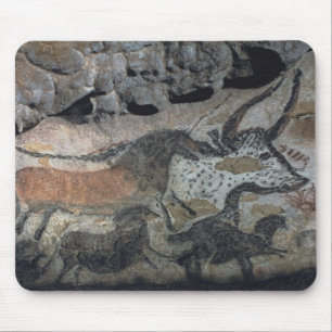 Rock painting of a bull and horses, c.17000 BC (ca Mouse Mat