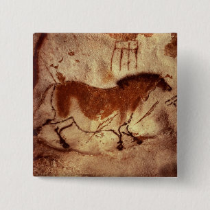 Rock painting of a horse, c.17000 BC 15 Cm Square Badge