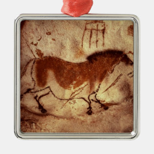 Rock painting of a horse, c.17000 BC Metal Tree Decoration