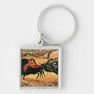 Rock painting of bison, c.17000 BC Key Ring