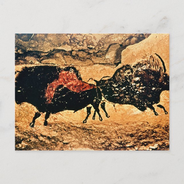 Rock painting of bison, c.17000 BC Postcard (Front)