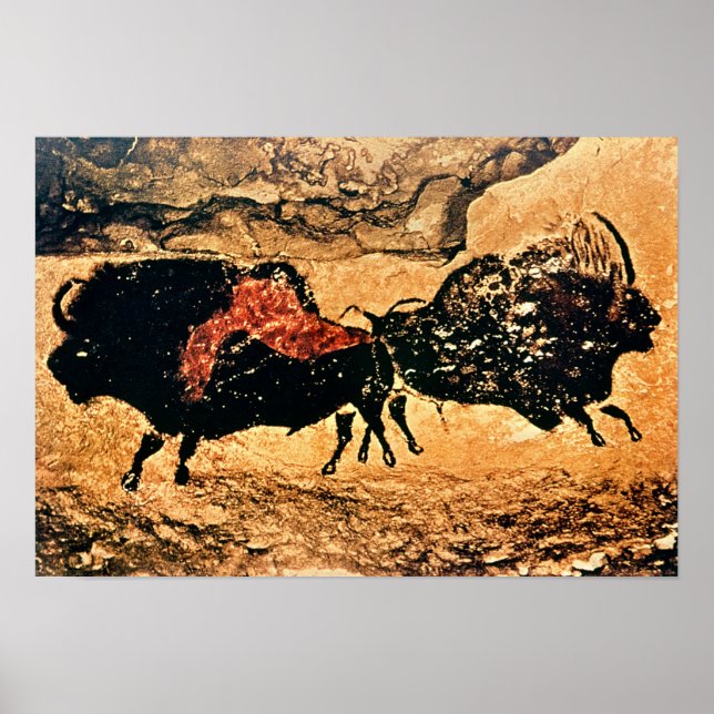 Rock painting of bison, c.17000 BC Poster (Front)