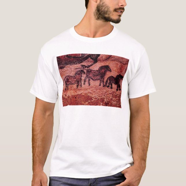 Rock painting of tarpans , c.17000 BC T-Shirt (Front)