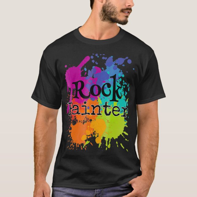 Rock painting splatter T shirt Rock Painters women (Front)