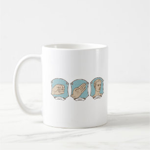 Rock, Paper, Caesar Funny Word Pun Coffee Mug