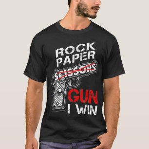 Rock Paper Gun I Win Funny Game Joke Vintage  T-Shirt
