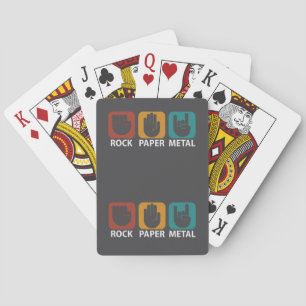 Rock Paper Metal Humor, heavy metal Playing Cards