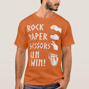 Rock Paper Not Scissors Gun I Win Funny Saying T-Shirt
