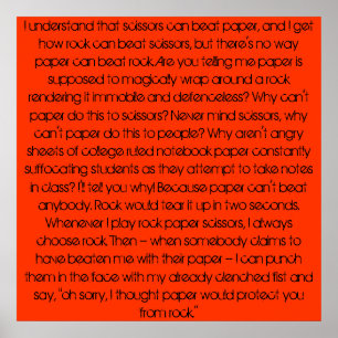 Rock, paper, rock. poster