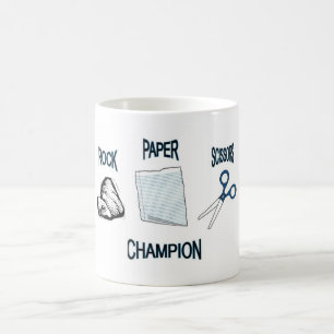 Rock Paper Scissor Champion Coffee Mug