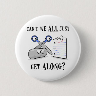 Rock-Paper-Scissors 6 Cm Round Badge