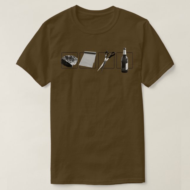 Rock Paper Scissors Beer  T-Shirt (Design Front)