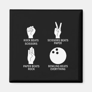 Rock Paper Scissors Bowling Beats Everything Bowle Magnet