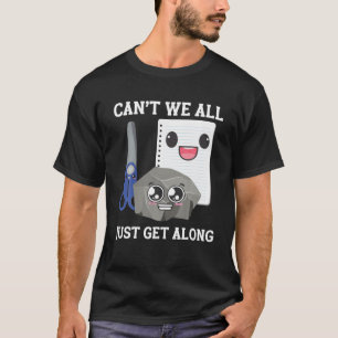 Rock Paper Scissors Can't We All Just Get Along T-Shirt