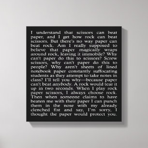 Rock, paper, scissors canvas print