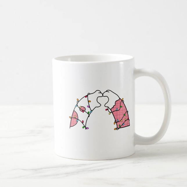 Rock Paper Scissors Cat Paws Christmas Cat Lover F Coffee Mug (Right)