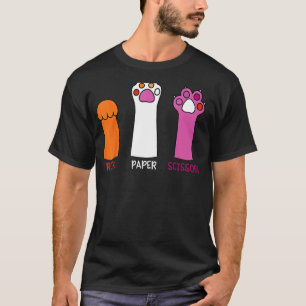 Rock Paper Scissors Cat Paws LGBT Gay Lesbian Tran T-Shirt