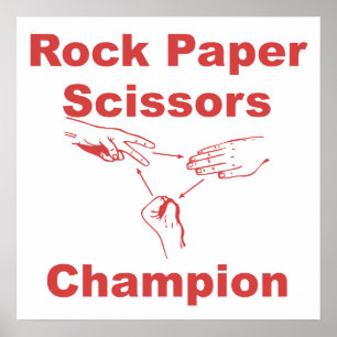Rock Paper Scissors Champion Poster