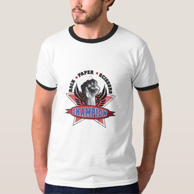 Rock, Paper, Scissors Champion T-Shirt (Front)