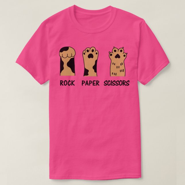Rock paper scissors funny cat1 T-Shirt (Design Front)