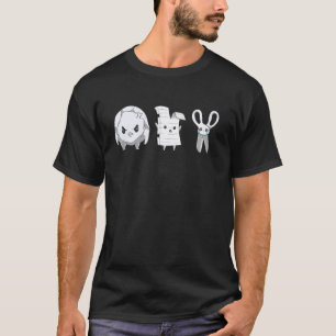 Rock Paper Scissors Funny Hand Game Cute Cartoon T T-Shirt